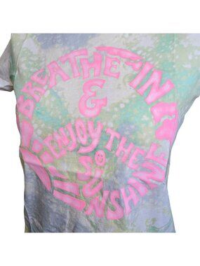 Old Navy Girls Tie-Dye Graphic Tee XXL "Breathe In & Enjoy The Sunshine" JJ4256